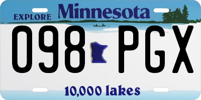 MN license plate 098PGX