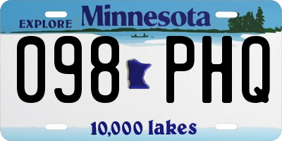 MN license plate 098PHQ