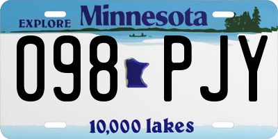 MN license plate 098PJY