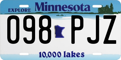 MN license plate 098PJZ