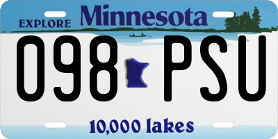 MN license plate 098PSU
