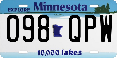 MN license plate 098QPW