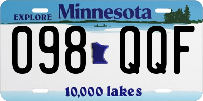 MN license plate 098QQF