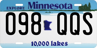 MN license plate 098QQS