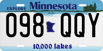 MN license plate 098QQY