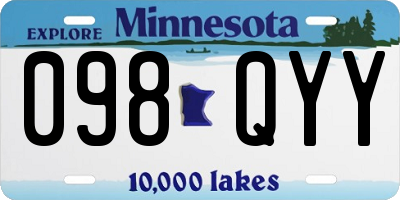 MN license plate 098QYY
