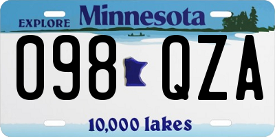 MN license plate 098QZA
