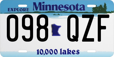 MN license plate 098QZF