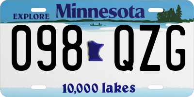 MN license plate 098QZG
