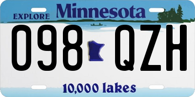 MN license plate 098QZH