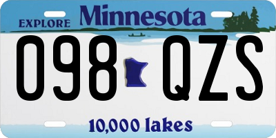 MN license plate 098QZS