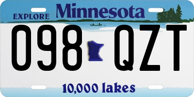 MN license plate 098QZT