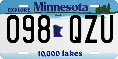 MN license plate 098QZU
