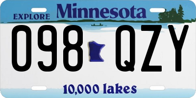 MN license plate 098QZY