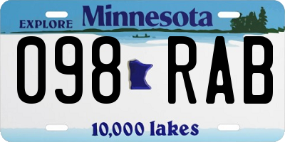 MN license plate 098RAB