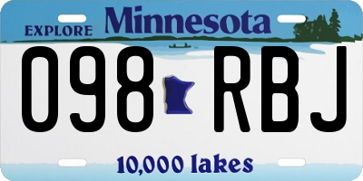 MN license plate 098RBJ