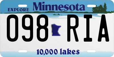 MN license plate 098RIA
