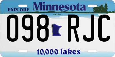 MN license plate 098RJC