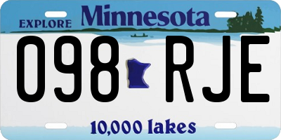 MN license plate 098RJE