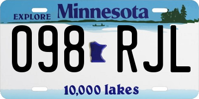 MN license plate 098RJL