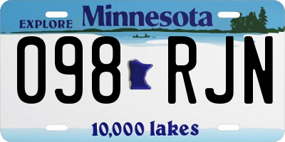 MN license plate 098RJN