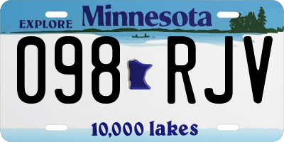 MN license plate 098RJV