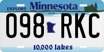MN license plate 098RKC