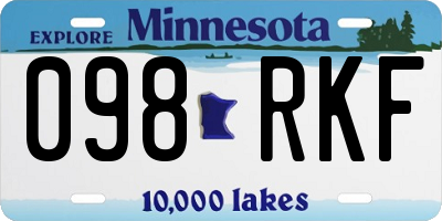 MN license plate 098RKF