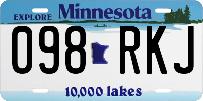 MN license plate 098RKJ