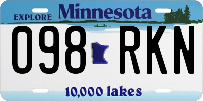 MN license plate 098RKN