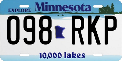 MN license plate 098RKP