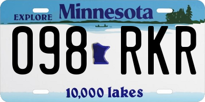 MN license plate 098RKR