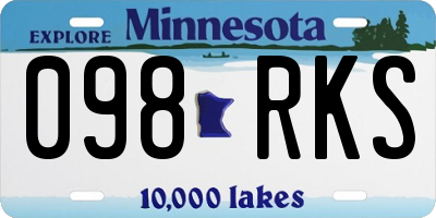 MN license plate 098RKS