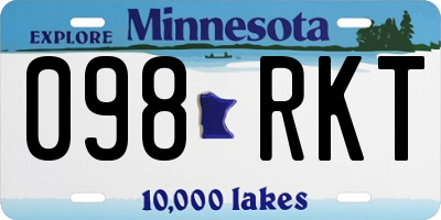 MN license plate 098RKT