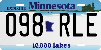 MN license plate 098RLE