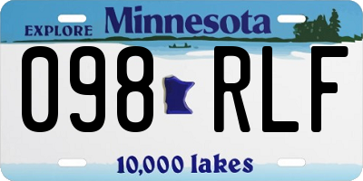 MN license plate 098RLF