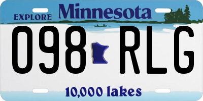 MN license plate 098RLG