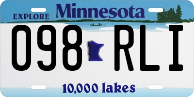 MN license plate 098RLI