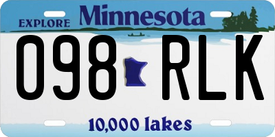 MN license plate 098RLK