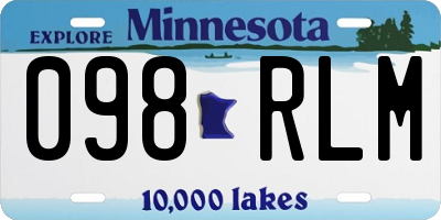 MN license plate 098RLM