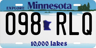 MN license plate 098RLQ