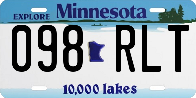 MN license plate 098RLT