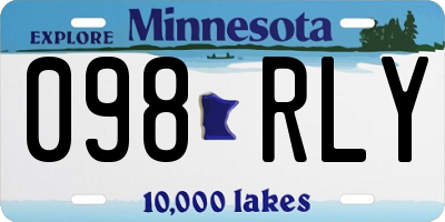 MN license plate 098RLY
