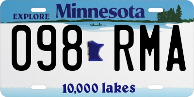 MN license plate 098RMA