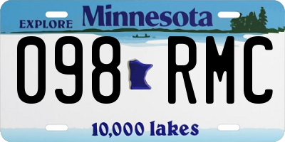 MN license plate 098RMC