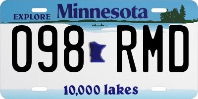 MN license plate 098RMD