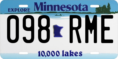 MN license plate 098RME
