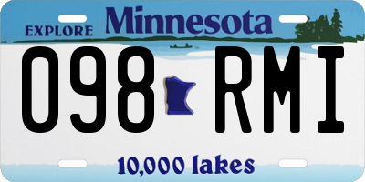MN license plate 098RMI