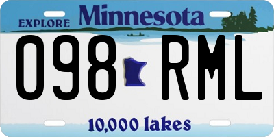 MN license plate 098RML