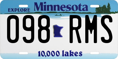 MN license plate 098RMS